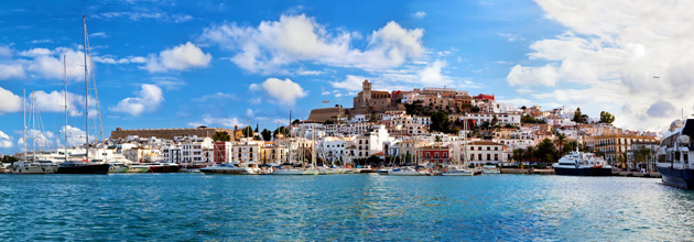 Panorama de la ville d'Ibiza