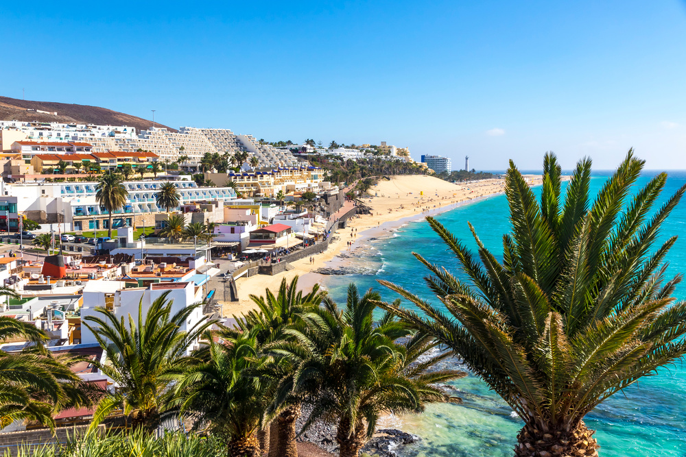 Iles Canaries vue sur la plage, Espagne