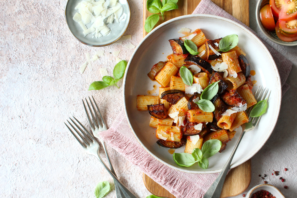 La pasta alla Norma, gastronomie sicilienne, Italie