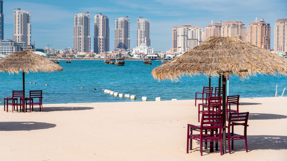 Plage à Doha au Qatar