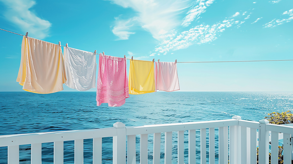 Séchage des vêtements de plage