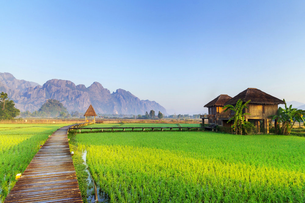 Ville de Vang Vieng au Laos