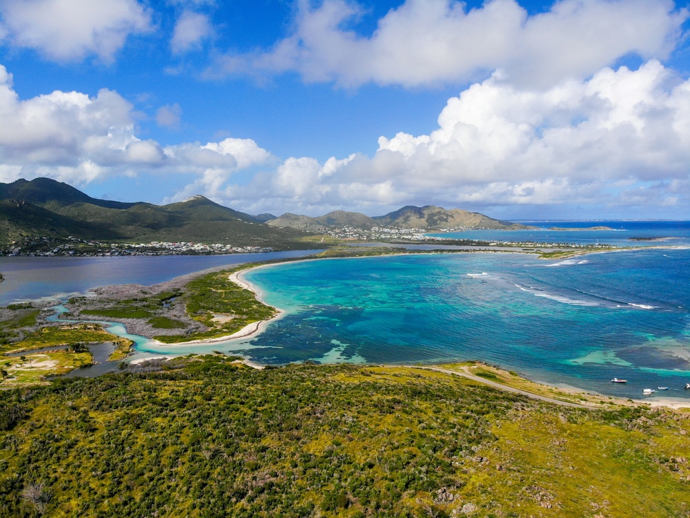 Vue magnifique sur la mer à Saint-Martin