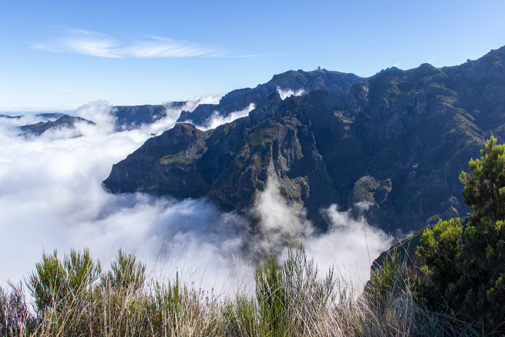 Vue sur Pico Ruivo, nuage, Madère
