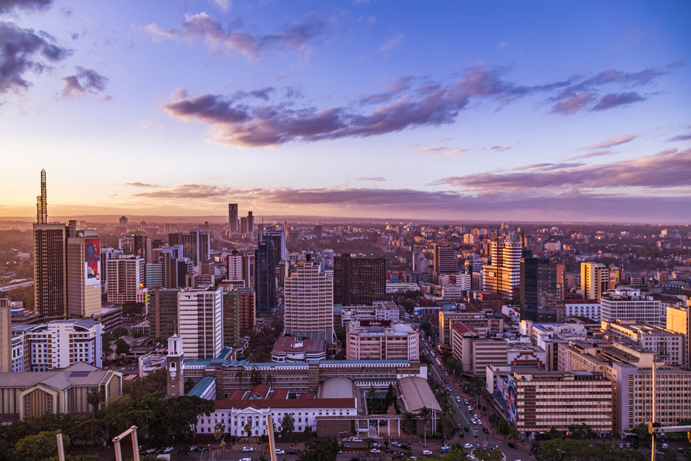 Vue sur la ville Nairobi, Kenya