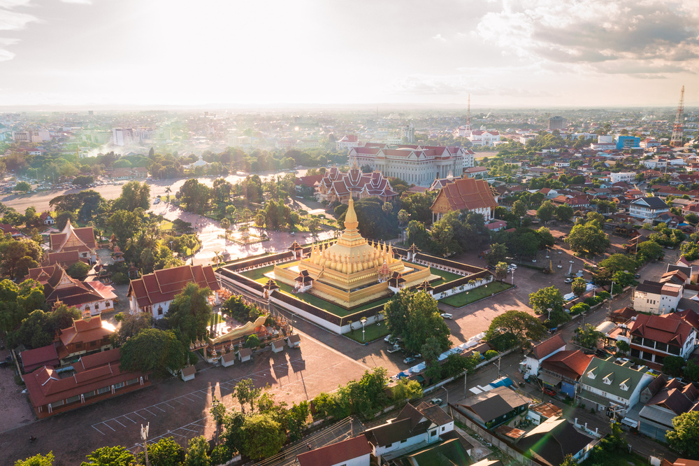 Vue sur la ville Vientiane, Laos 
