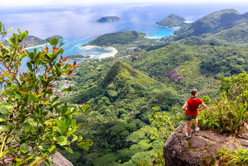 Vue sur la ville de Mahé, Seychelles