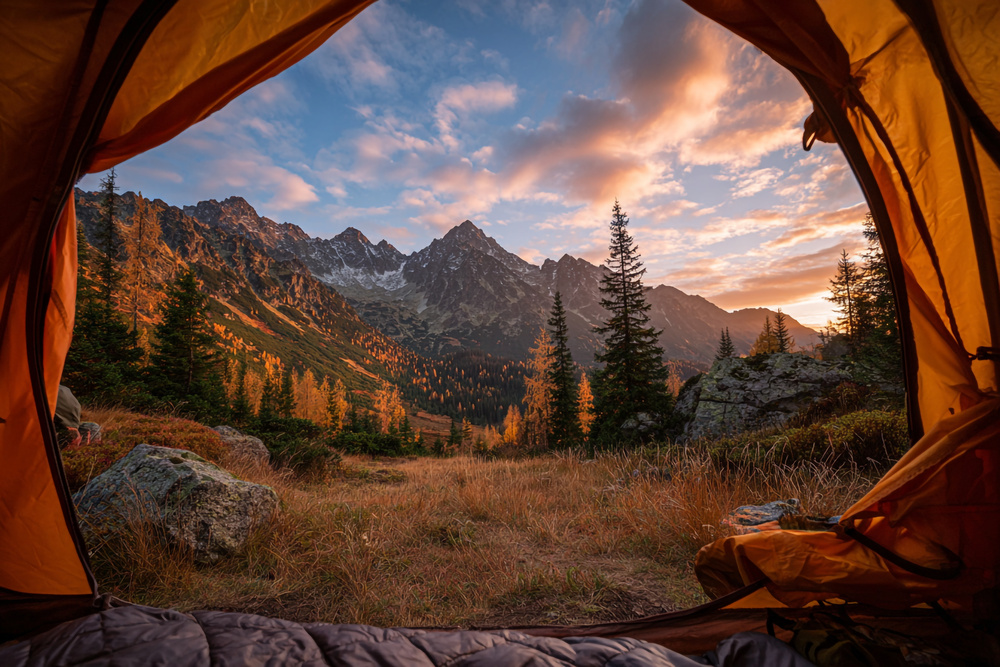Camping avec une belle vue