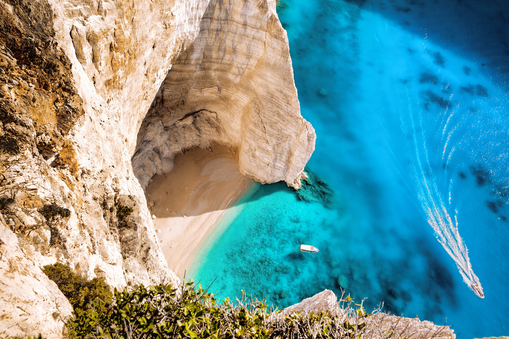 Eaux turquoises à Zakynthos en Grèce