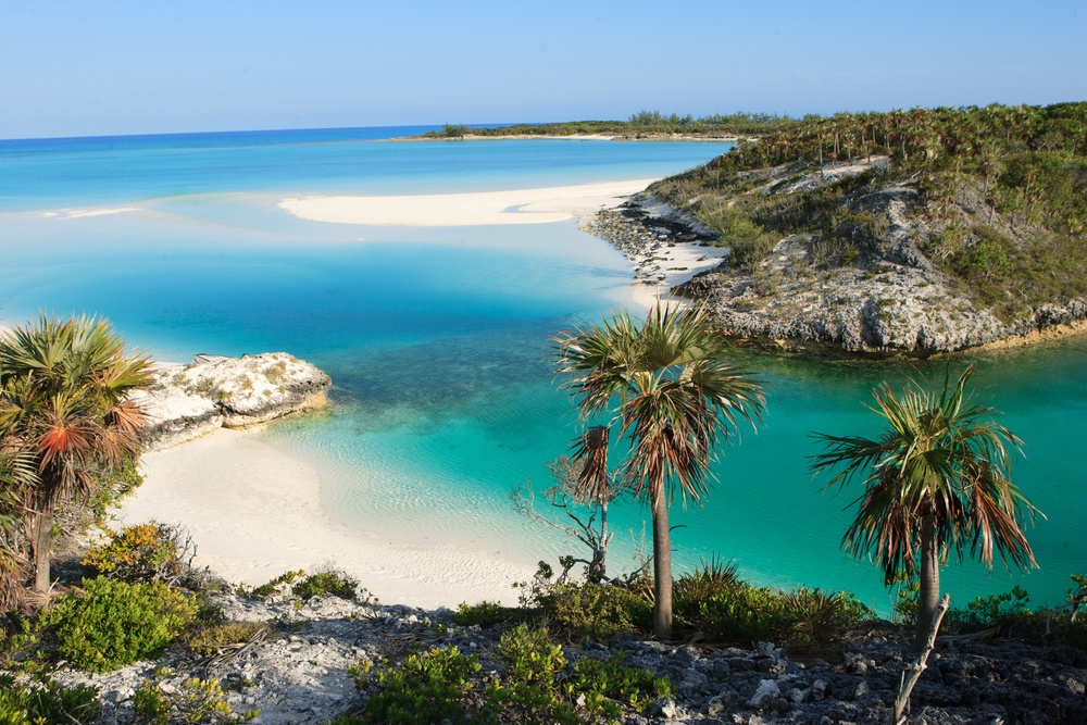 Ile paradiasique aux Bahamas, Exuma, Les Caraibes