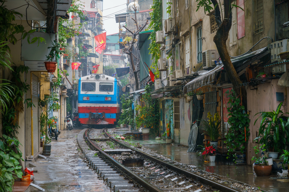 Train vietnamien qui roule