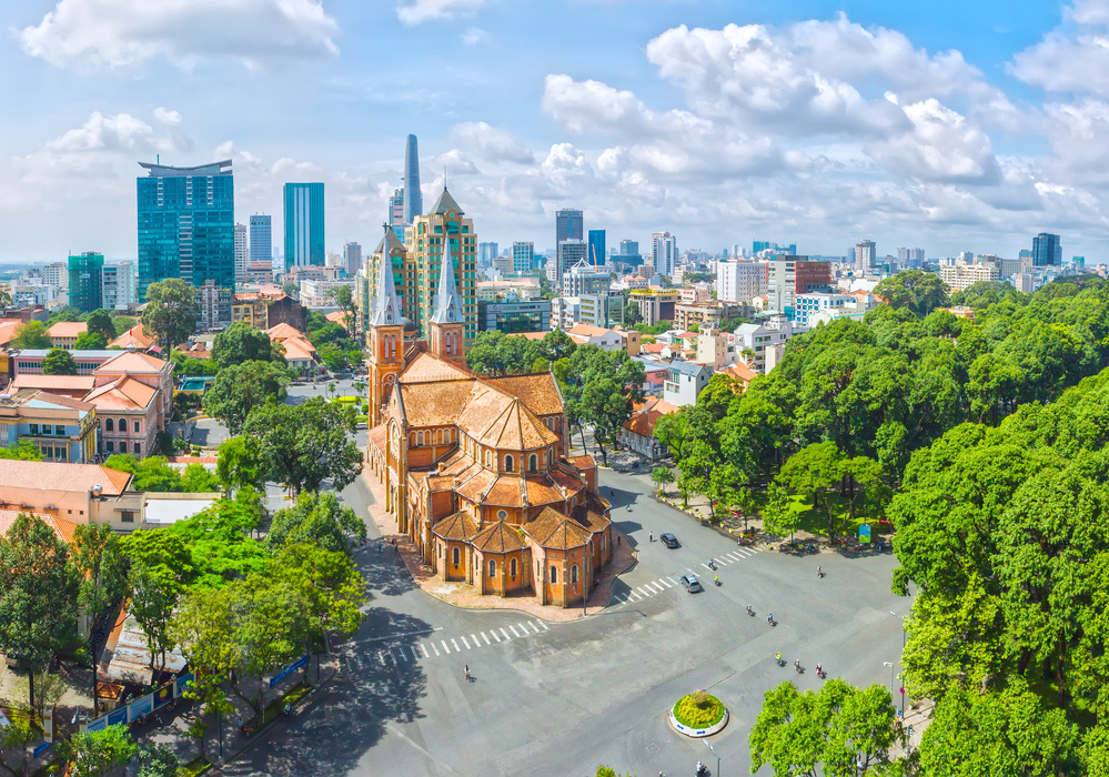 Vue sur la ville Ho Chi Minh, Vietnam