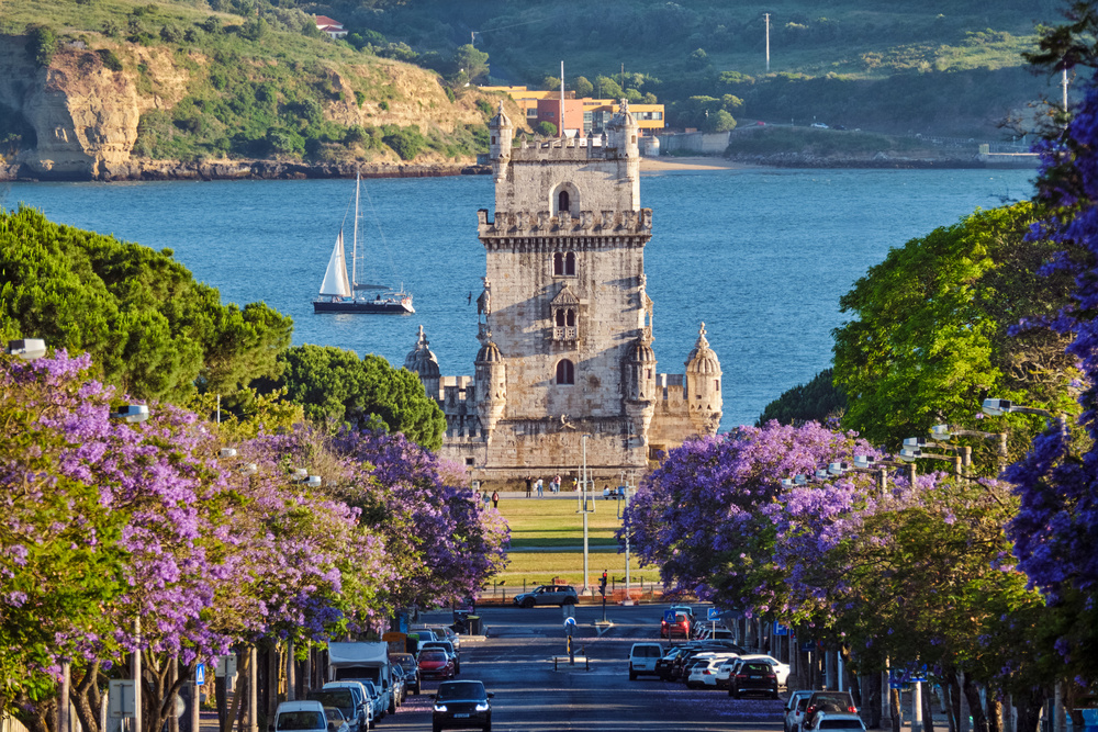 paysages fleuris à Lisbonne, Portugal