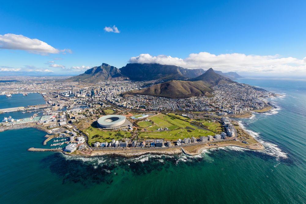 Cape Town en Afrique du sud, vue sur la ville
