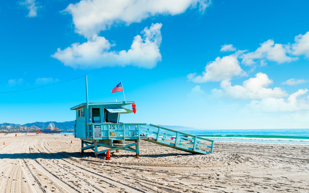 Plage de Santa Monica, Los Angeles, Etats-Unis