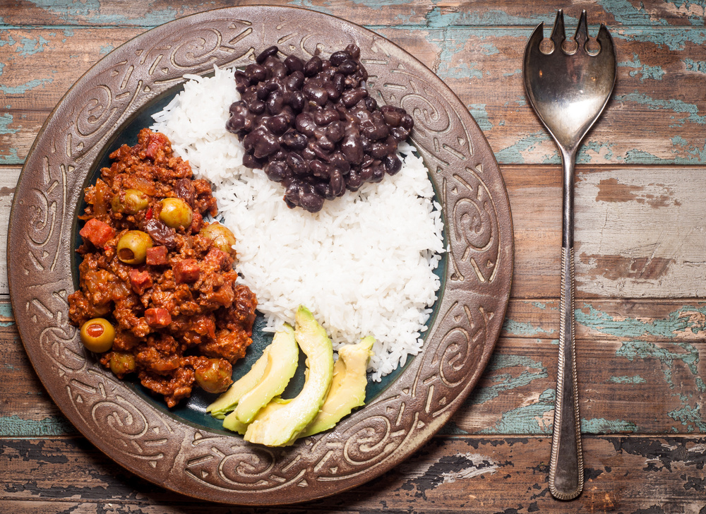 Plat picadillo de bœuf cubain