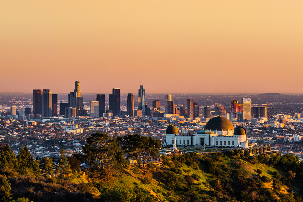 Vue sur la ville de Los Angeles, USA