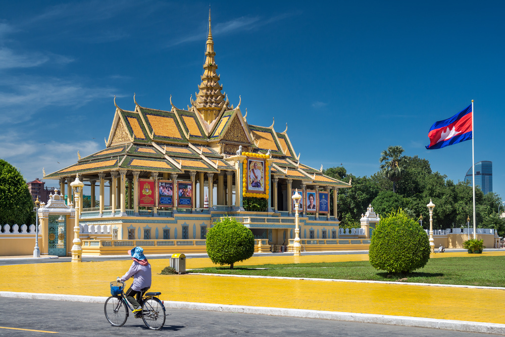 Vue sur le palais Royal au Cambodge