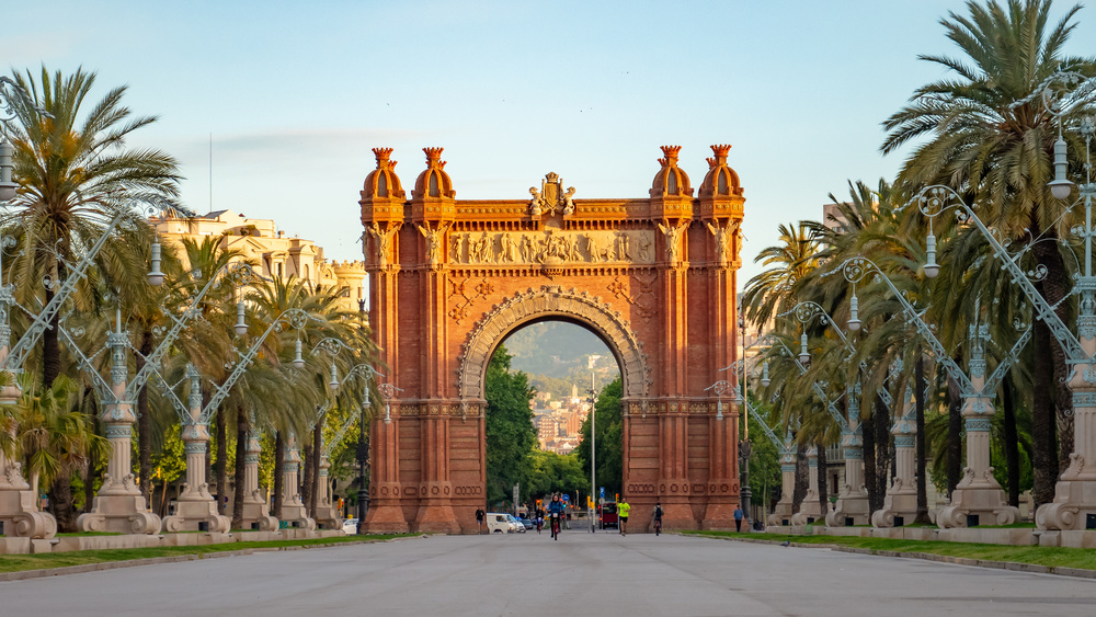 L'arc de Triomphe dans la ville de Barcelone, Espagne
