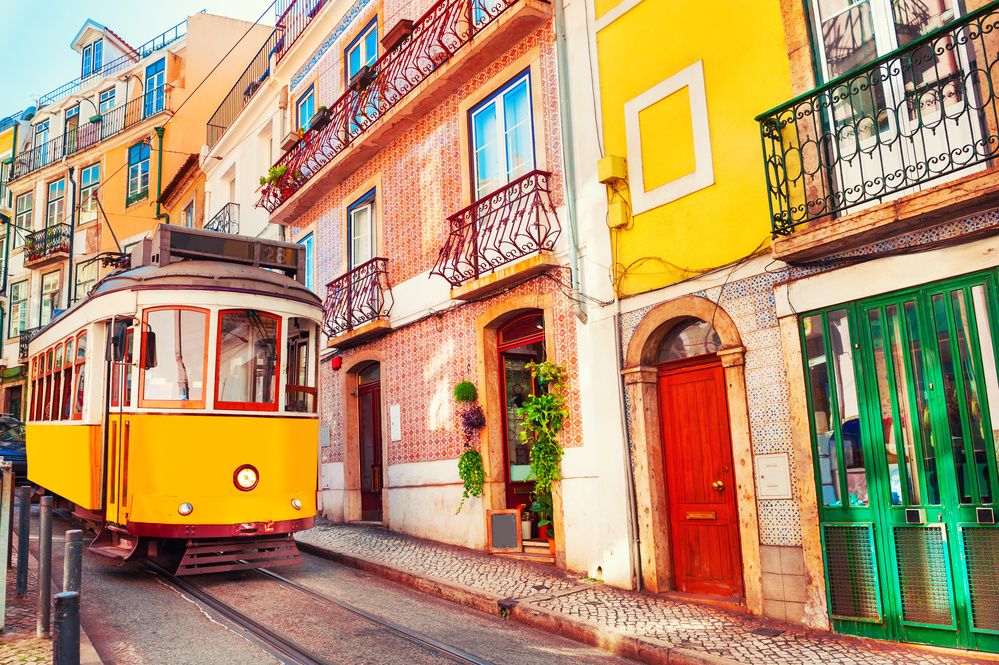 Tramway à Lisbonne, Portugal