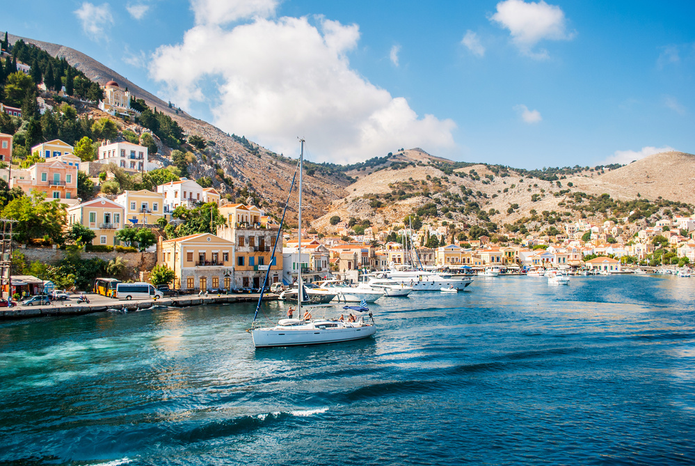Vue sur la mer, Rhodes, Grèce