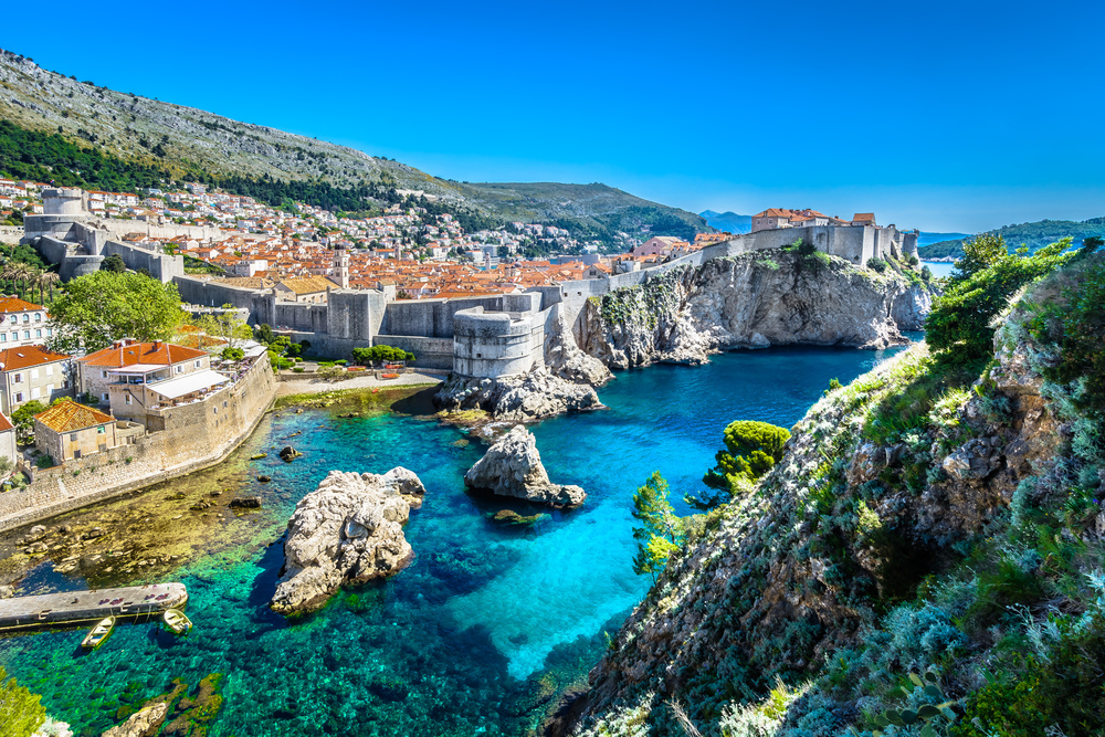 Vue sur la ville de Dubrovnik, Croatie