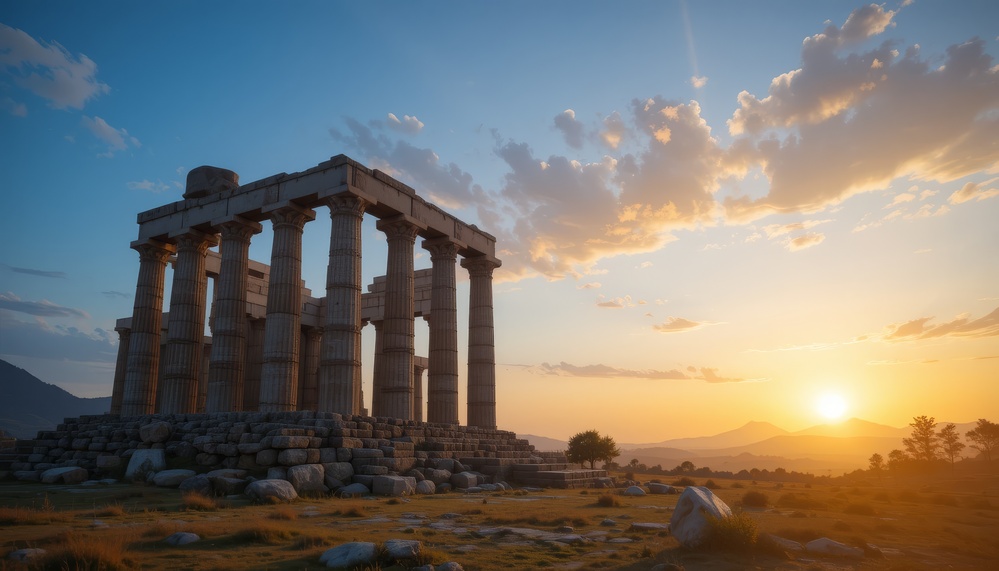 l’Acropole au lever du soleil en Grèce