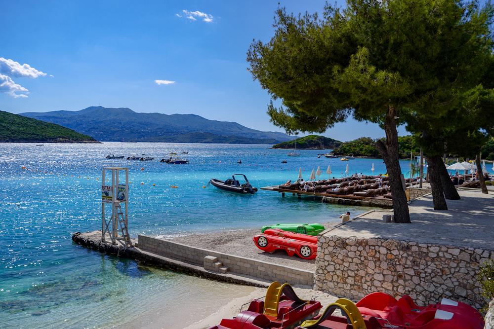 Activités sur la plage à Ksamil, Albanie