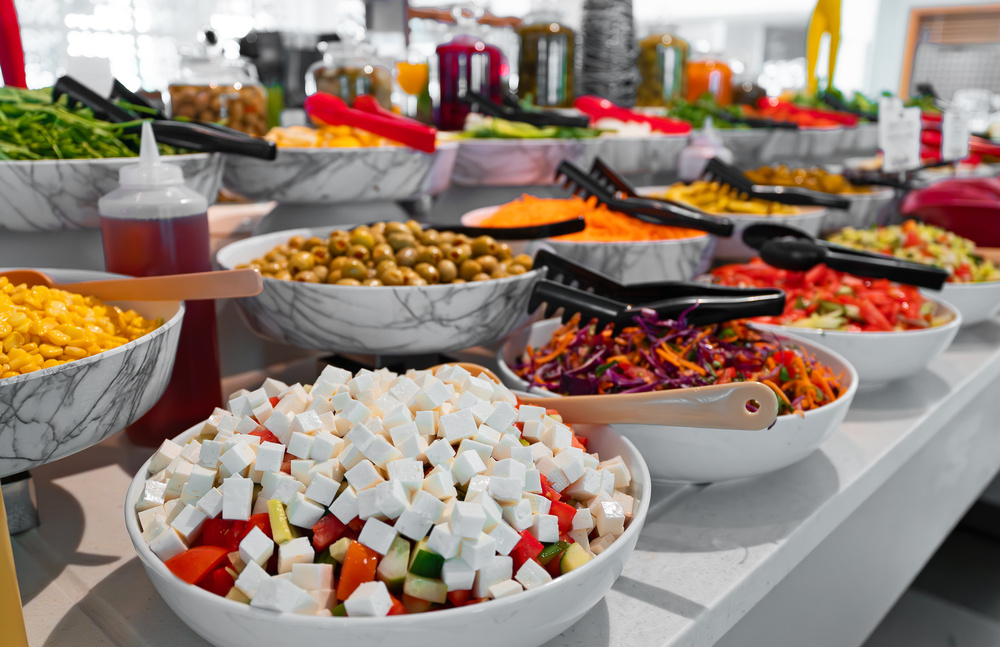 Buffet dans un hôtel, vacances, voyage