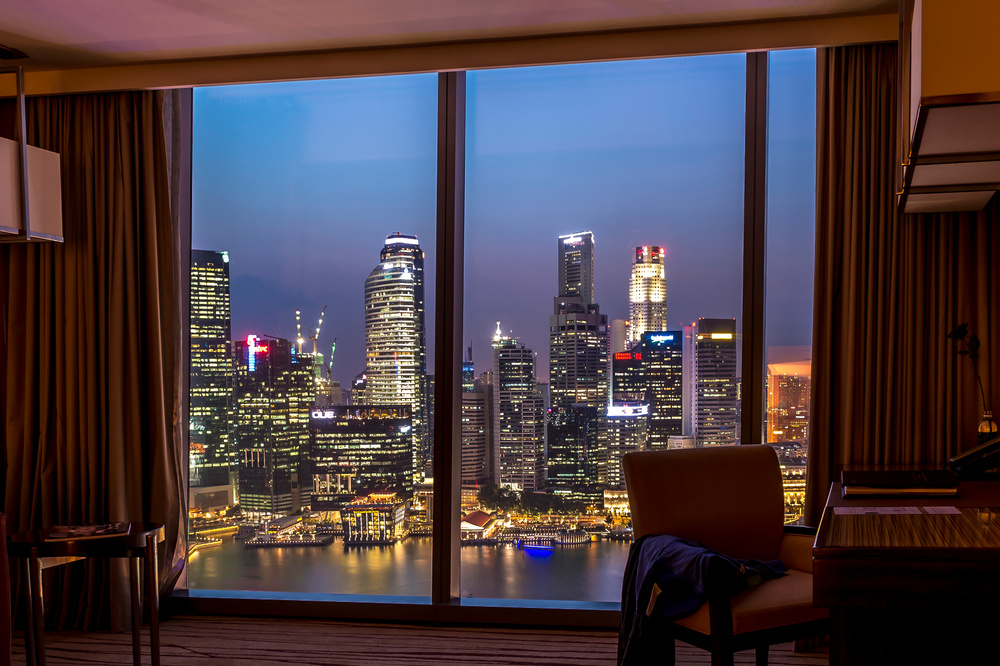 Hôtel vue sur la ville de New York, Etats-Unis