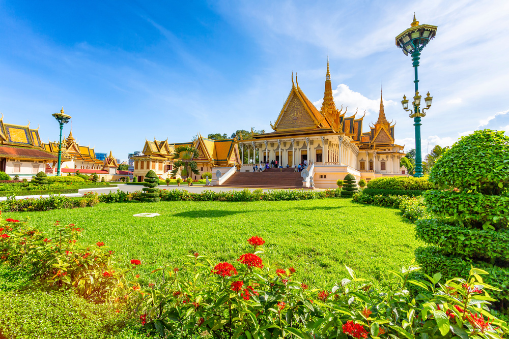 Palais royal au Cambodge à Phnom Penh