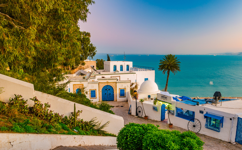 Vue sur la mer, Sidi Bou Said, Tunisie