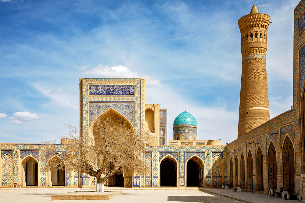 Vue sur la mosquée Kalyan, Ouzbékistan