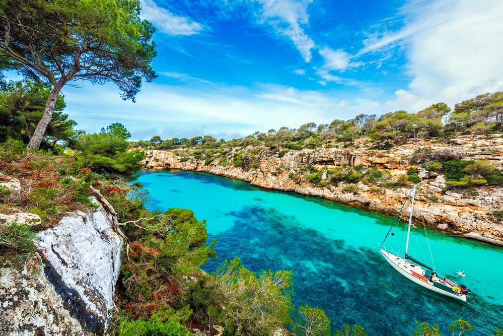 Vue sur Cala Pi à Majorque, Baléares