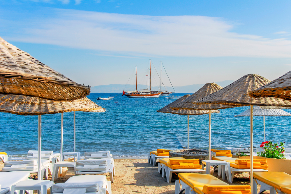 Plage de Bitez à Bodrum, Turquie